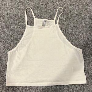 White cropped tank